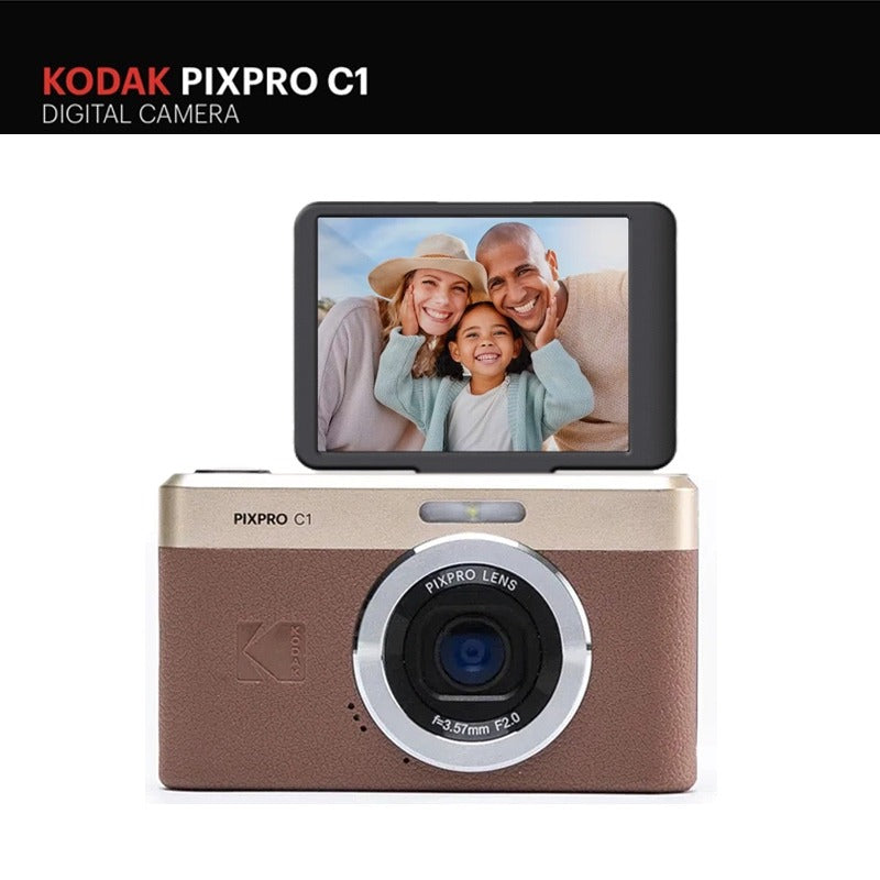 Kodak PIXPRO C1 Compact Digital Camera 13MP 1080p Selfie 180° Tilting LCD
