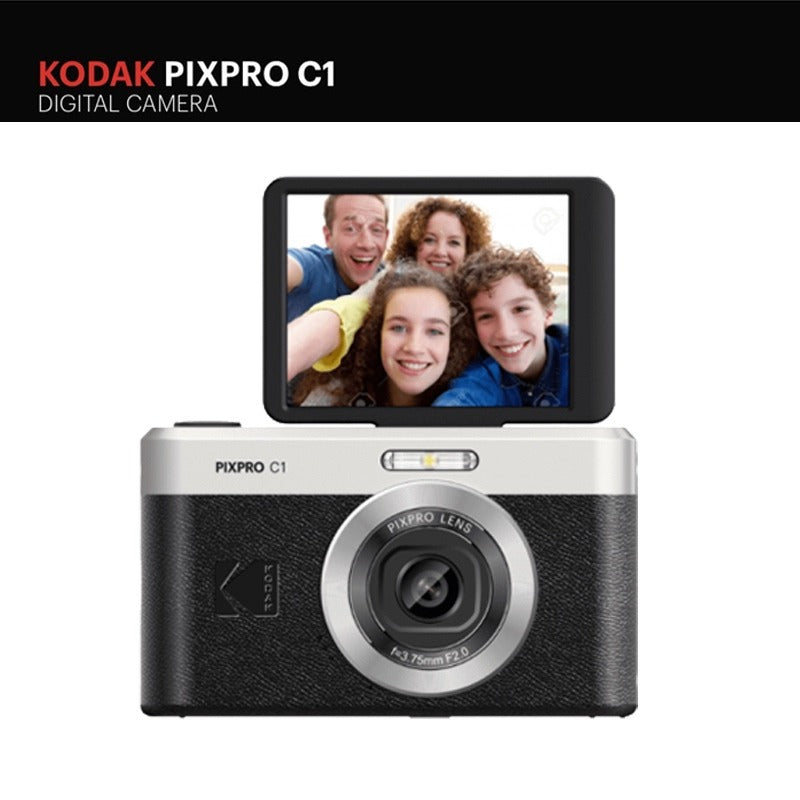 Kodak PIXPRO C1 Compact Digital Camera 13MP 1080p Selfie 180° Tilting LCD