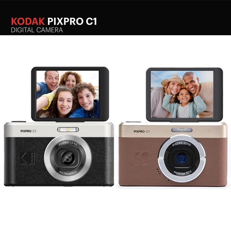 Kodak PIXPRO C1 Compact Digital Camera 13MP 1080p Selfie 180° Tilting LCD
